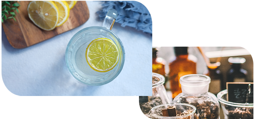 Lemon, and herbs