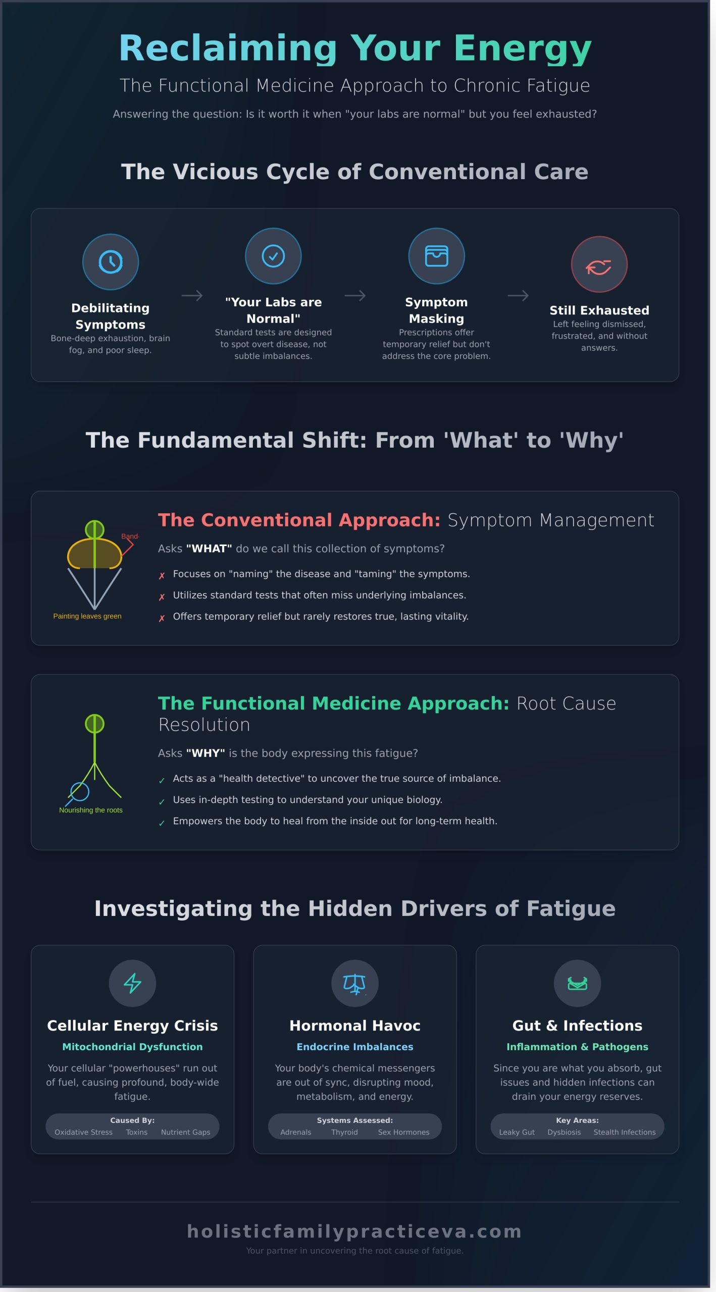 Is Functional Medicine Worth It for Chronic Fatigue? A Guide to Reclaiming Your Energy - Infographic